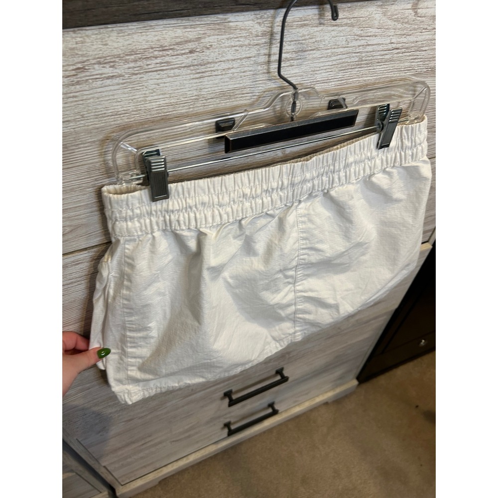 Zara White Cargo Mini Skirt Elastic Waist Utility Gorpcore Pockets Large - Picture 6 of 6